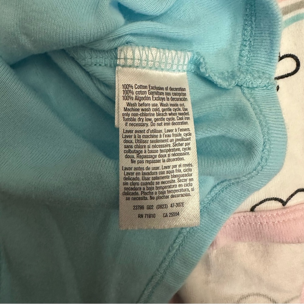 Gerber Onesie Set (7) Newborn Pink Blue & White Baby Girl - Picture 3 of 3